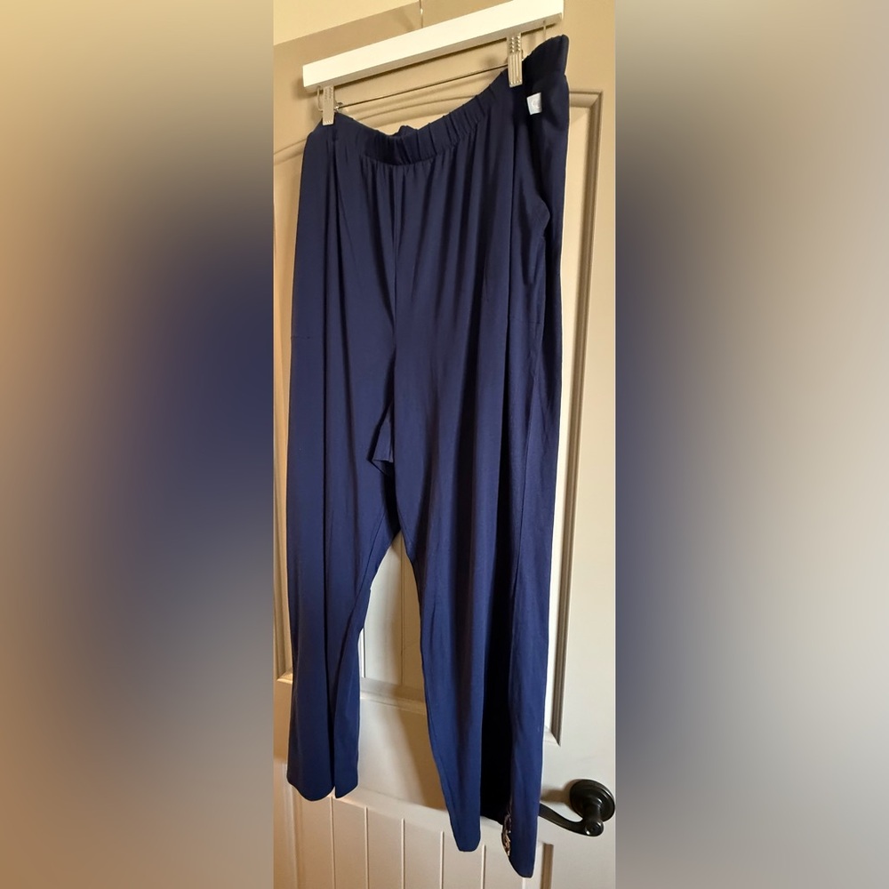 Lane Bryant BNWOT Navy Blue Relaxed Fit Sleep Pants With Lace Trim. Size 22/24
